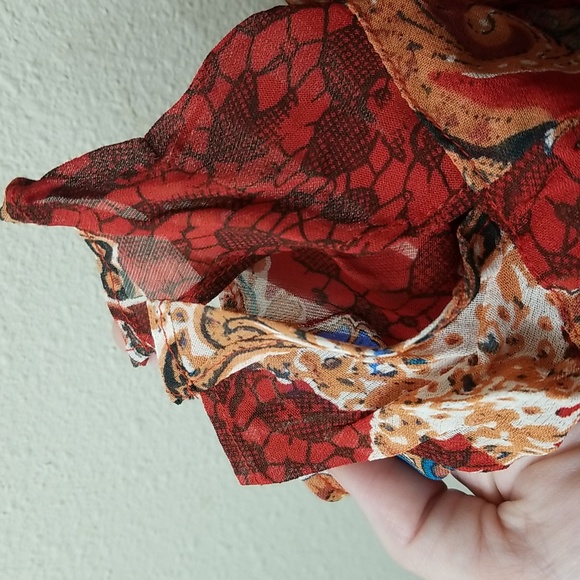 Vintage Floral Sheer Rayon Beaded Top - Picture 6 of 6